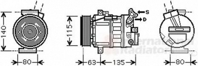 VAN WEZEL 4300k486 -  Компрессор, кондиционер